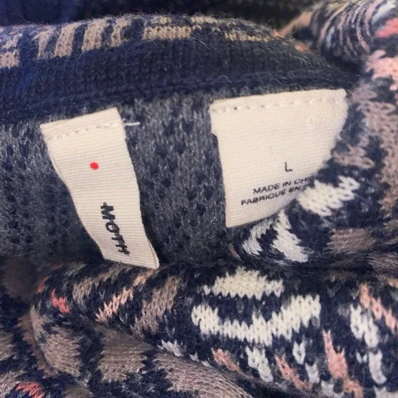 Anthropologie Moth Imperial Garden Cowl Neck Tunic/Dress Sweater L - Picture 13 of 15